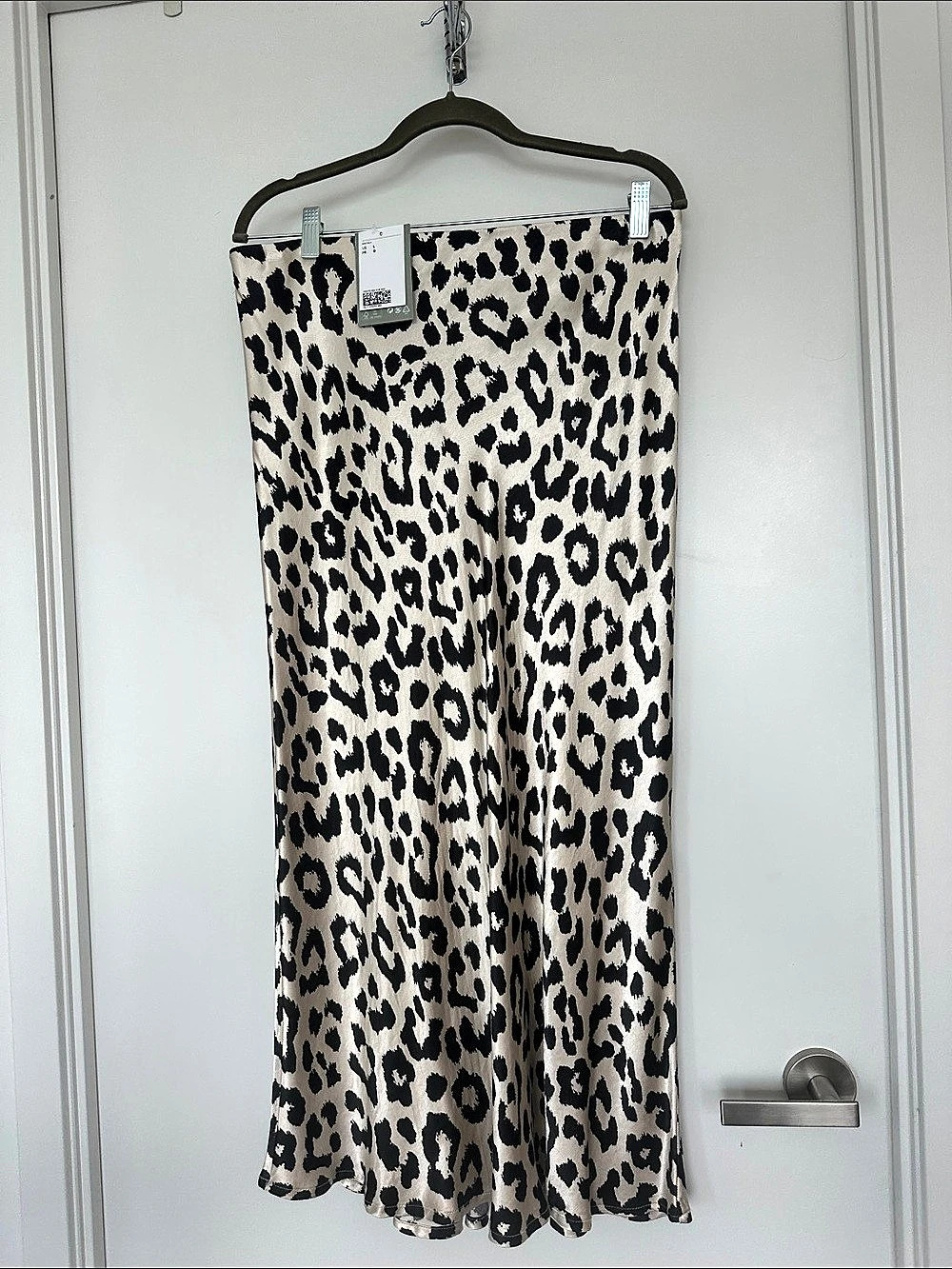 Animal Print Skirt in White & Black